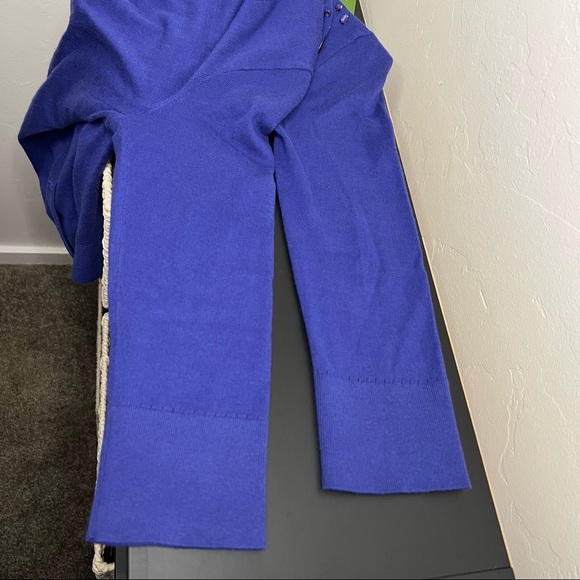 NEW Kate Spade Size Small New York Tokyo Grid Cardigan Emperoblue Knit Sweater - Picture 7 of 9